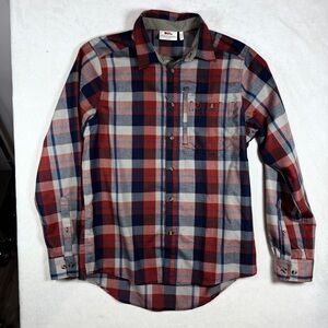 Fjallraven Men’s Size M Red and Blue Plaid Flannel Cotton Casual Shirt
